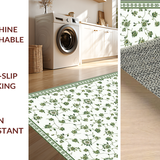 Ultra Soft Area Rug, Non Slip, Stain Resistant, Washable Area Rugs for Living Room, Bedroom, Collegiate Sage Green Aesthetic(White)