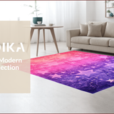 Ultra Soft Area Rug, Non Slip, Stain Resistant, Washable Area Rugs for Living Room, Bedroom, Glitter Gradient Cosmic Flair(Pink)