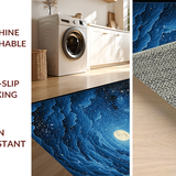 Dreamy Astral Patterned Floor Mat(Blue)