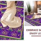 Ultra Soft Area Rug, Non Slip, Stain Resistant, Washable Area Rugs for Living Room, Bedroom, Playful Modern Trellis Composition(Purple)