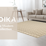 Chic Earthy Toned Checker Motif(Beige)