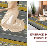 Ultra Soft Area Rug, Non Slip, Stain Resistant, Washable Area Rugs for Living Room, Bedroom, Contemporary Playful Stripe Design(Gray)