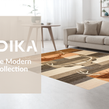 Ultra Soft Area Rug, Non Slip, Stain Resistant, Washable Area Rugs for Living Room, Bedroom, Elegant Nature Motif with Warm Tones(Brown)