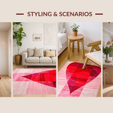 Elegant Pink Heart Silhouette Art(Red)