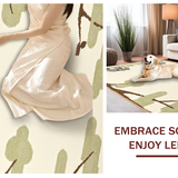 Ultra Soft Area Rug, Non Slip, Stain Resistant, Washable Area Rugs for Living Room, Bedroom, Elegant Nature-Inspired Animal Collection(Beige)