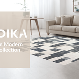 Ultra Soft Area Rug, Non Slip, Stain Resistant, Washable Area Rugs for Living Room, Bedroom, Contemporary Rug: Black And White Geometric Striped Design(Gray)
