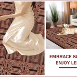 Ultra Soft Area Rug, Non Slip, Stain Resistant, Washable Area Rugs for Living Room, Bedroom, Whimsical Textured Jute Weave(Brown)