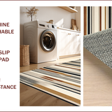Ultra Soft Area Rug, Non Slip, Stain Resistant, Washable Area Rugs for Living Room, Bedroom, Modern Chic Linear Arrangement(Beige)