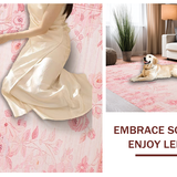 Ultra Soft Area Rug, Non Slip, Stain Resistant, Washable Area Rugs for Living Room, Bedroom, Contemporary Pink Plush Oasis(Pink)