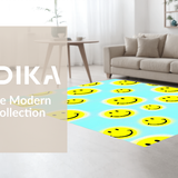 Ultra Soft Area Rug, Non Slip, Stain Resistant, Washable Area Rugs for Living Room, Bedroom, Dynamic Youthful Joyful Aesthetic(Blue)