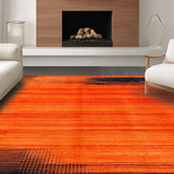 Ultra Soft Area Rug, Non Slip, Stain Resistant, Washable Area Rugs for Living Room, Bedroom, Striking 3D Distorted Illusion(Orange)