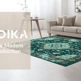 Ultra Soft Area Rug, Non Slip, Stain Resistant, Washable Area Rugs for Living Room, Bedroom, Artistic Vintage Distressed Appeal(Blue)