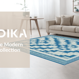 Bold Diamond Design in Cool Tones(Blue)