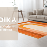 Ultra Soft Area Rug, Non Slip, Stain Resistant, Washable Area Rugs for Living Room, Bedroom, Cozy Twisted Rainbow Design(Brown)