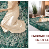 Lush Trellis Print Floor Accent(Blue)