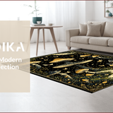Ultra Soft Area Rug, Non Slip, Stain Resistant, Washable Area Rugs for Living Room, Bedroom, Enchanting Witchy Mushroom Tapestry(Black)
