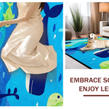 Charming Round Marine Life Motif(Blue)