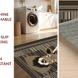 Ultra Soft Area Rug, Non Slip, Stain Resistant, Washable Area Rugs for Living Room, Bedroom, Modern Rustic Blend of Textures(Brown)