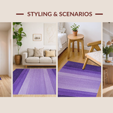 Ultra Soft Area Rug, Non Slip, Stain Resistant, Washable Area Rugs for Living Room, Bedroom, Elegant Modern Fluffy Design(Purple)