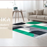 Ultra Soft Area Rug, Non Slip, Stain Resistant, Washable Area Rugs for Living Room, Bedroom, Minimalist Soft Toned Design(Gray)