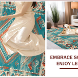 Eclectic Earthy Geometric Arrangement(Blue)