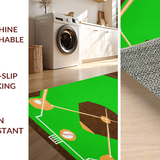 Dynamic Green and Brown Sports Motif(Green)