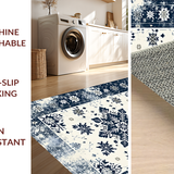 Elegant Snowflake Medallion Motif(Blue)