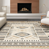 Ultra Soft Area Rug, Non Slip, Stain Resistant, Washable Area Rugs for Living Room, Bedroom, Soft Neutral Chunky Weave(Beige)