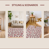 Ultra Soft Area Rug, Non Slip, Stain Resistant, Washable Area Rugs for Living Room, Bedroom, Faux Hide Leopard Print(Beige)
