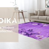 Ultra Soft Area Rug, Non Slip, Stain Resistant, Washable Area Rugs for Living Room, Bedroom, Trendy Purple Blossom Theme(Purple)