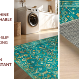 Vibrant Teal Ethnic Texture(Blue)