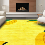 Ultra Soft Area Rug, Non Slip, Stain Resistant, Washable Area Rugs for Living Room, Bedroom, Vibrant Kid-Friendly Decorative Accent(Yellow)