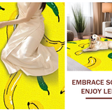 Ultra Soft Area Rug, Non Slip, Stain Resistant, Washable Area Rugs for Living Room, Bedroom, Bright Playful Plush Texture(Yellow)