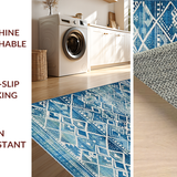 Contemporary Rustic Diamond Motif(Blue)