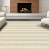 Ultra Soft Area Rug, Non Slip, Stain Resistant, Washable Area Rugs for Living Room, Bedroom, Rustic Textured Trellis Aesthetic(Beige)