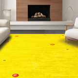 Ultra Soft Area Rug, Non Slip, Stain Resistant, Washable Area Rugs for Living Room, Bedroom, Sunshine-Inspired Quirky Home Decor(Yellow)
