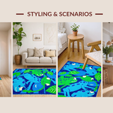 Cute Frog Graphic Decor Style(Blue)