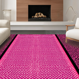 Ultra Soft Area Rug, Non Slip, Stain Resistant, Washable Area Rugs for Living Room, Bedroom, Playful Pink and Black Decorative Blend(Pink)