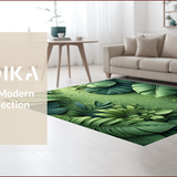 Ultra Soft Area Rug, Non Slip, Stain Resistant, Washable Area Rugs for Living Room, Bedroom, Chic Monstera Leaf Entryway High Traffic Carpet(Green)
