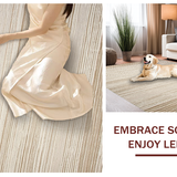 Ultra Soft Area Rug, Non Slip, Stain Resistant, Washable Area Rugs for Living Room, Bedroom, Rustic Textured Jute Weave(Beige)