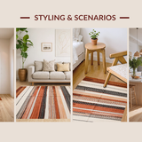 Ultra Soft Area Rug, Non Slip, Stain Resistant, Washable Area Rugs for Living Room, Bedroom, Stylish Reversible Color Splash(Brown)