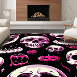 Ultra Soft Area Rug, Non Slip, Stain Resistant, Washable Area Rugs for Living Room, Bedroom, Gothic Humor Inspired Floor Art(Pink)