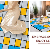 Ultra Soft Area Rug, Non Slip, Stain Resistant, Washable Area Rugs for Living Room, Bedroom, Lively Modern Patterned Play Zone(Blue)