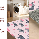 Chic Gray and White Cartoon Style(Pink)