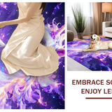 Ultra Soft Area Rug, Non Slip, Stain Resistant, Washable Area Rugs for Living Room, Bedroom, Unique Celestial Playful Pattern(White)