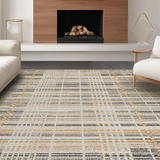 Ultra Soft Area Rug, Non Slip, Stain Resistant, Washable Area Rugs for Living Room, Bedroom, Contemporary Soft Neutral Patterns(Beige)