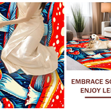 Eclectic Textured Rainbow Motif(Red)