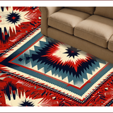 Ultra Soft Area Rug, Non Slip, Stain Resistant, Washable Area Rugs for Living Room, Bedroom, Primitive Brown Waterproof Country Kitchen Comfort Rug(Red)