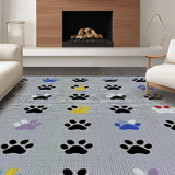 Ultra Soft Area Rug, Non Slip, Stain Resistant, Washable Area Rugs for Living Room, Bedroom, Rustic Cozy Animal Print Accent(Gray)