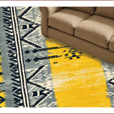 Ultra Soft Area Rug, Non Slip, Stain Resistant, Washable Area Rugs for Living Room, Bedroom, Non-Slip Grey Yellow Kitchen Area Rug(Yellow)